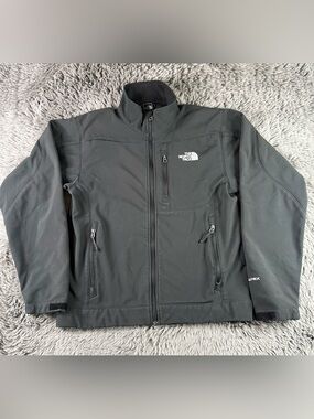 The North Face TNF Apex Soft Shell Jacket Black Full Zip Fleece Lined Men’s S